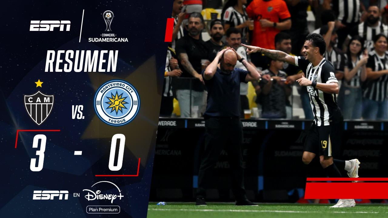 ¡Atlético Mineiro goleó al Montevideo City Torque y puso un pie en la final de la Sudamericana!