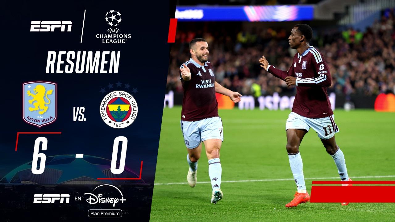 Aston Villa aplastó a Fenerbahce y logró su segunda victoria en la Champions