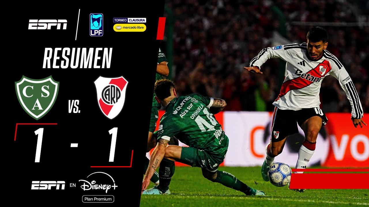 River igualó ante Sarmiento en Junín y se complicó en la tabla anual