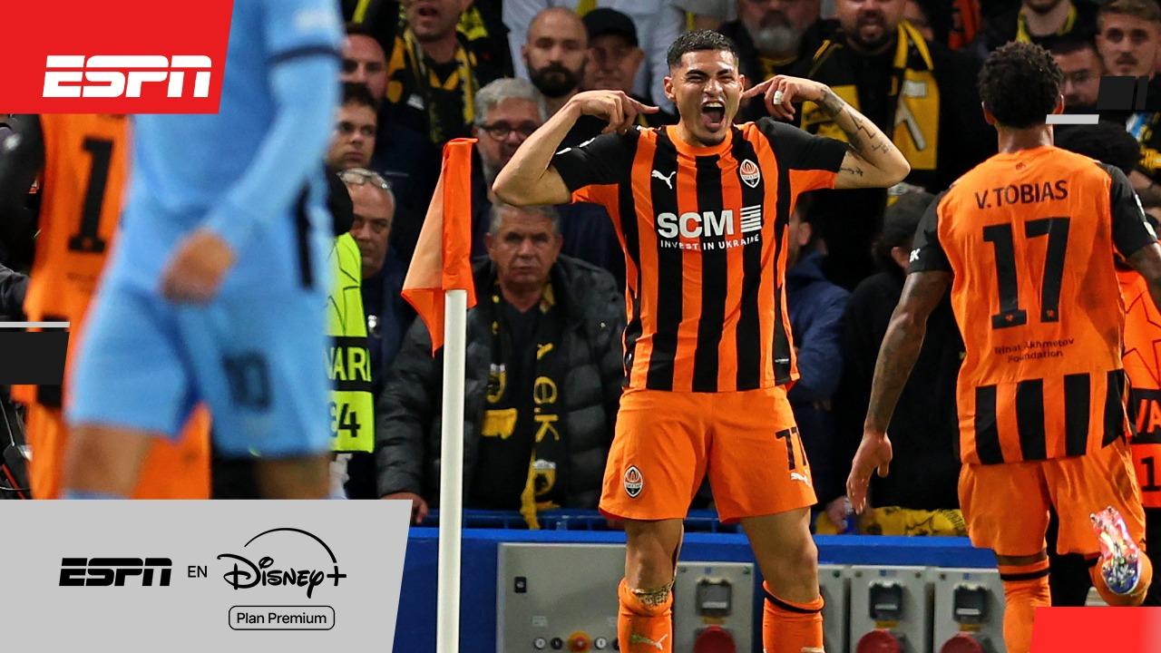 ¡Golazo del venezolano Gleiker Mendoza! Un derechazo del atacante puso el 3 a 1 a favor de Shakhtar ante el AEK