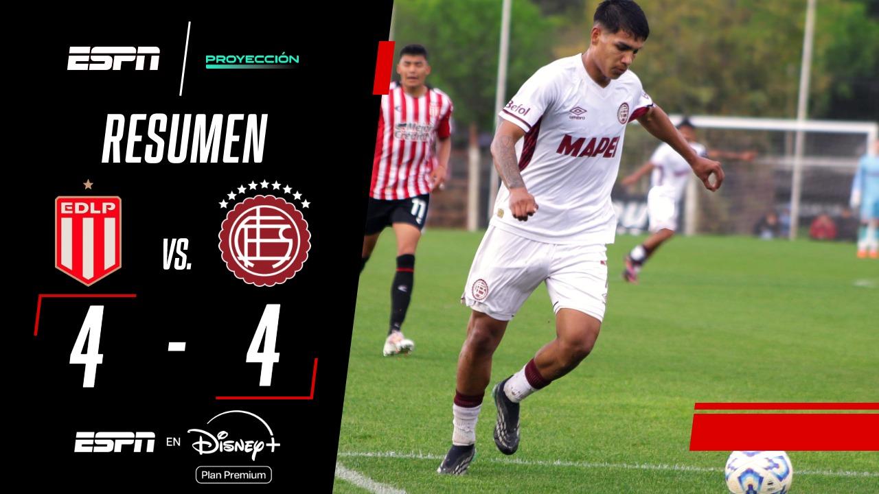 ¡Partidazo en el Torneo Proyección! Estudiantes y Lanús empataron 4-4
