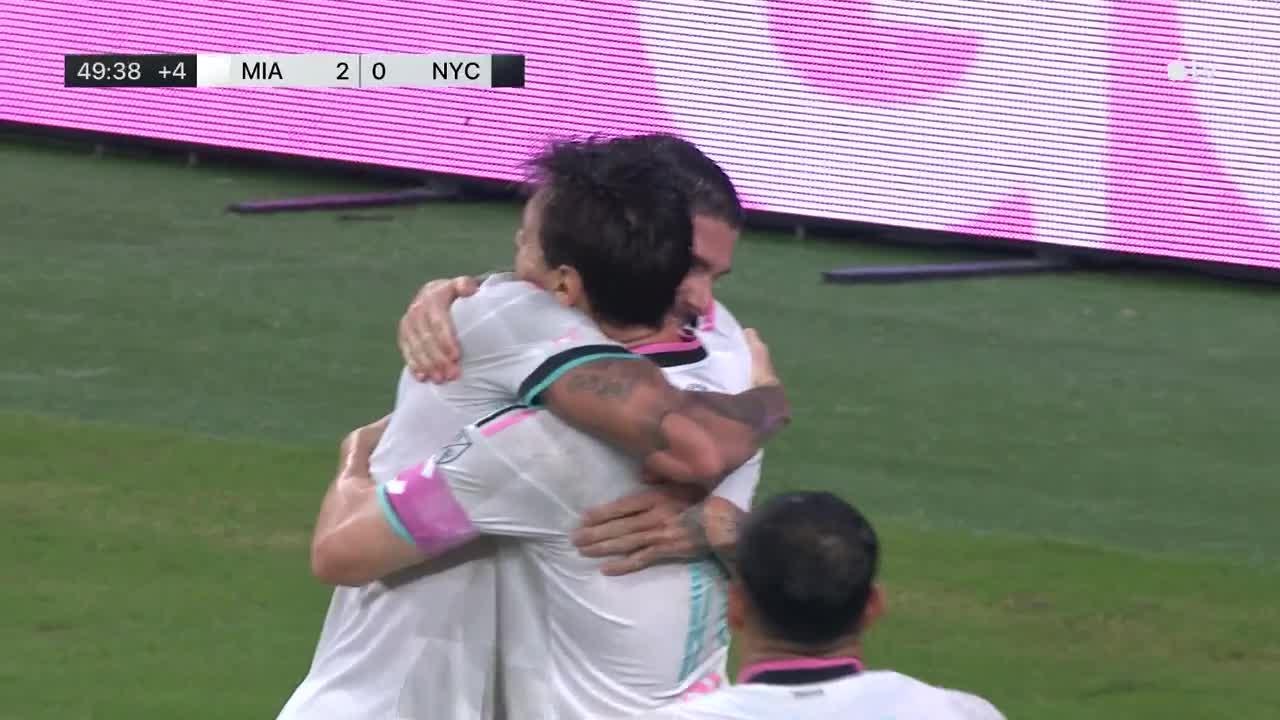¡Conexión argentina! Asistencia de Messi y golazo de De Paul ante New York City