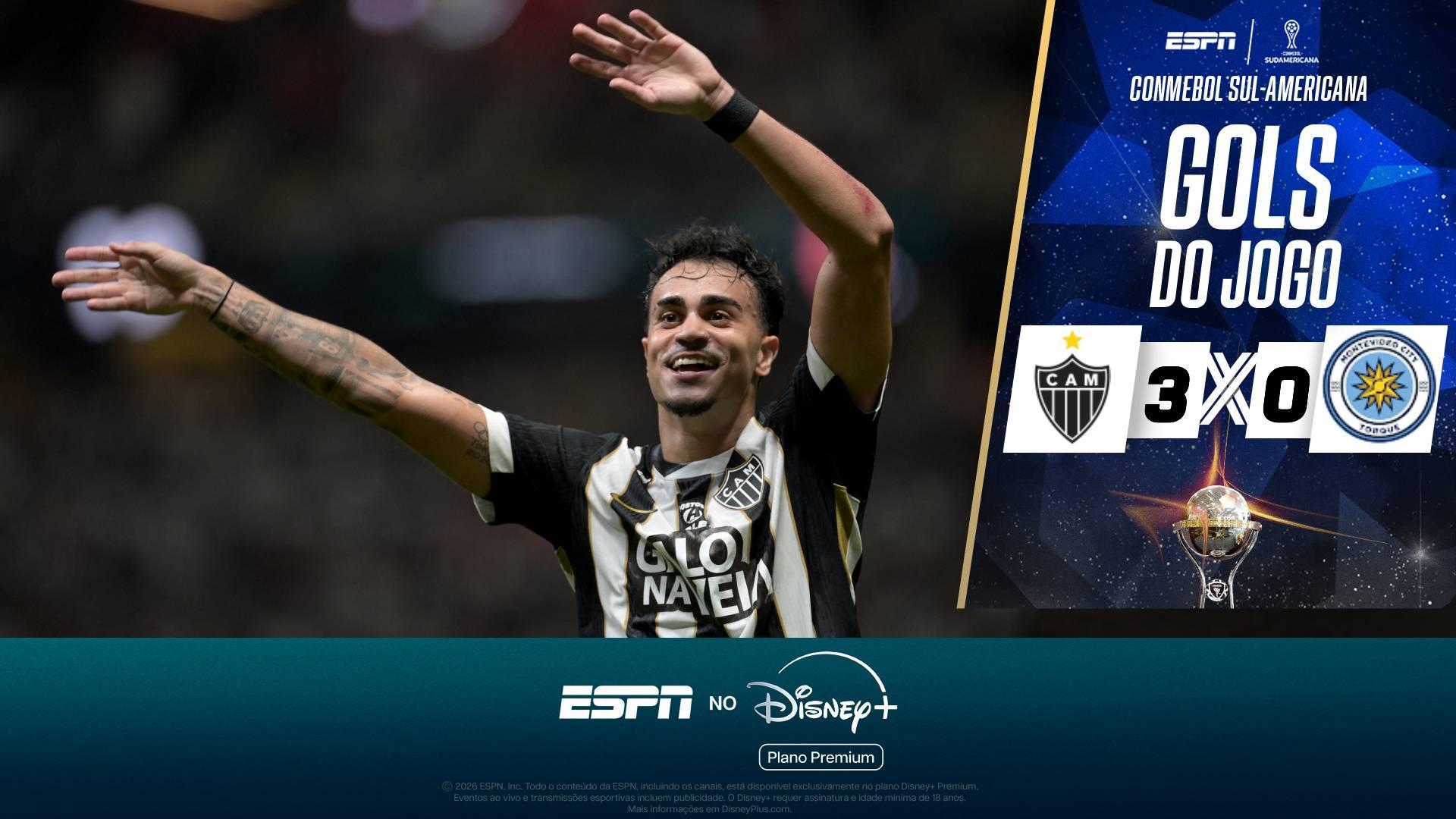 Atlético-MG 3 x 0 City Torque: os gols que deram vantagem ao Galo na semi da Sul-Americana
