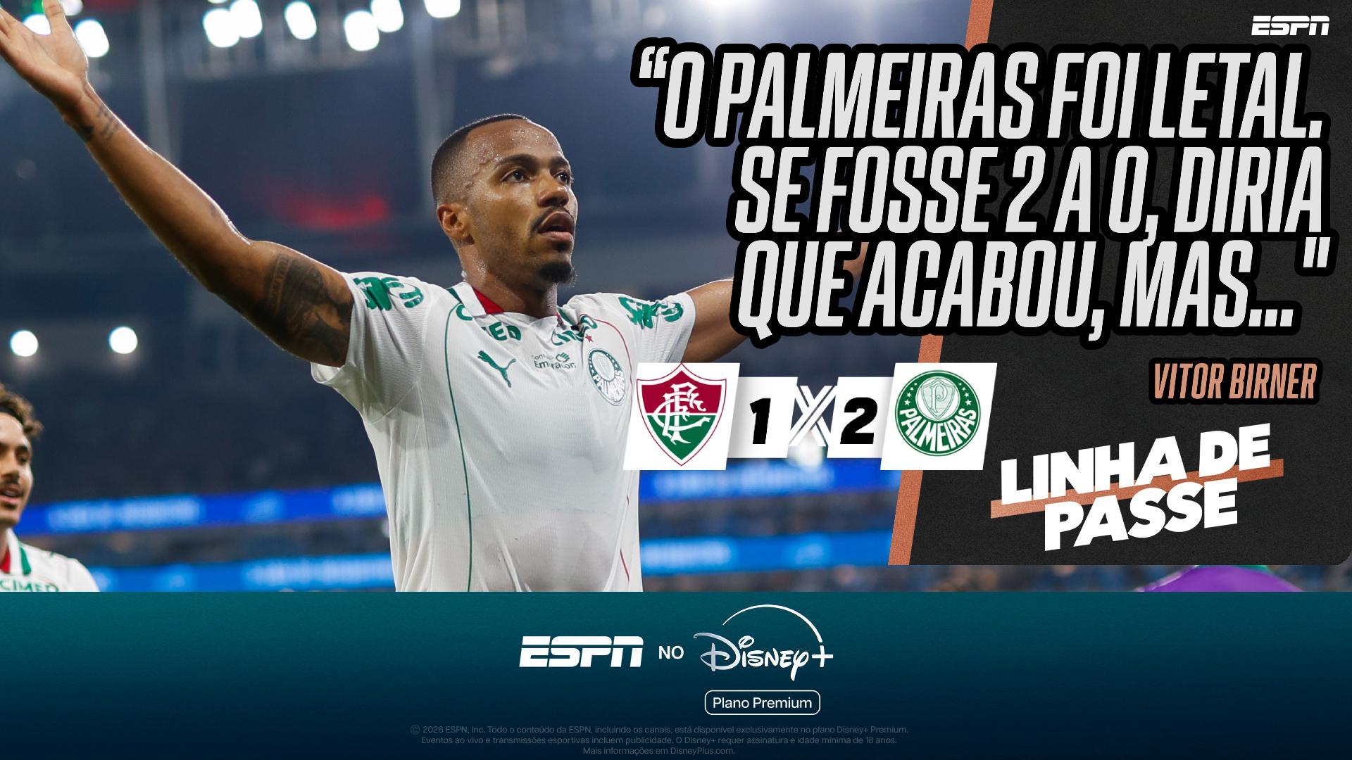 Birner vê confronto em aberto, mas exalta postura do Palmeiras contra o Fluminense: 'Letal'