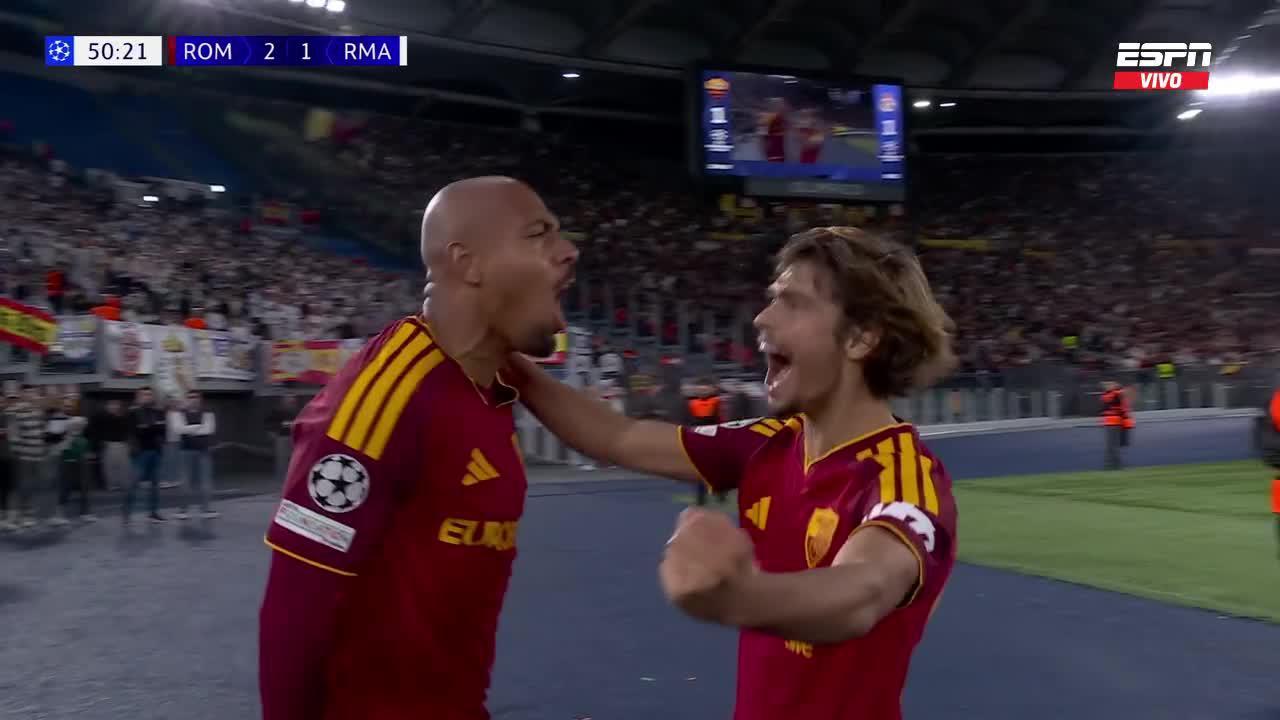 ¡Definición de Malen para devolverle la ventaja a Roma ante Real Madrid!