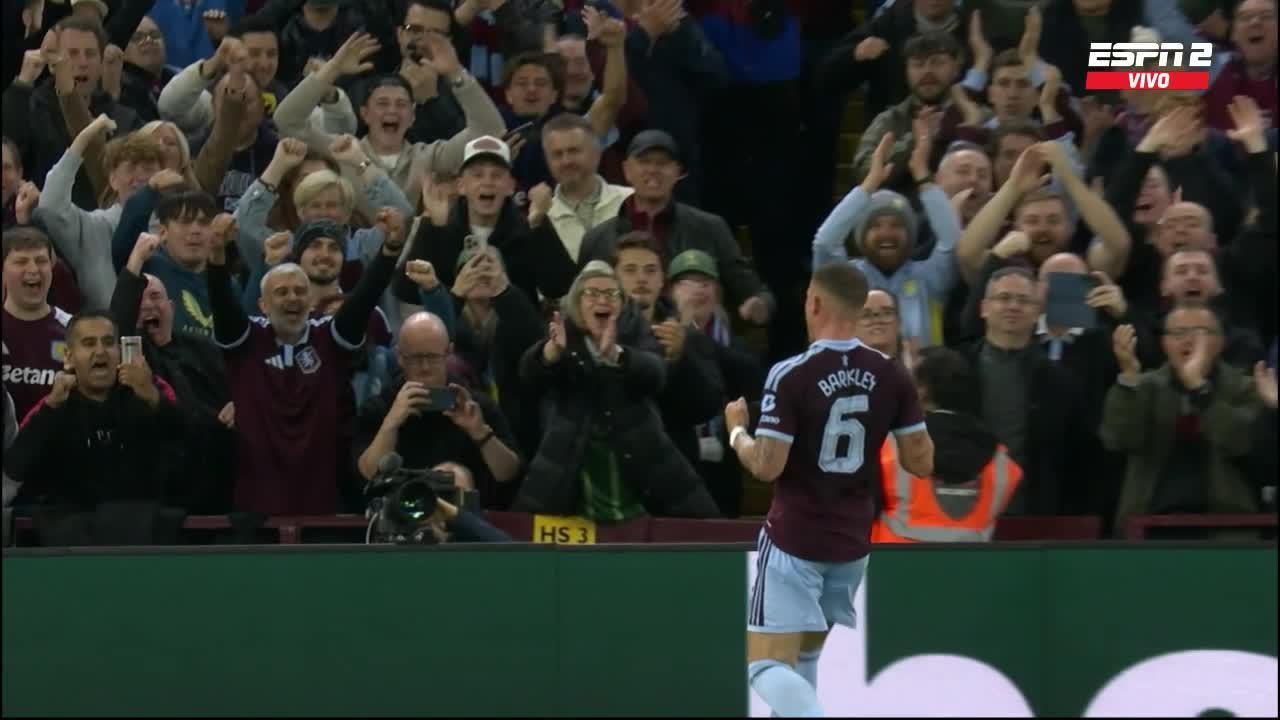 Barkley cambió penal por gol y marcó el cuarto de Aston Villa