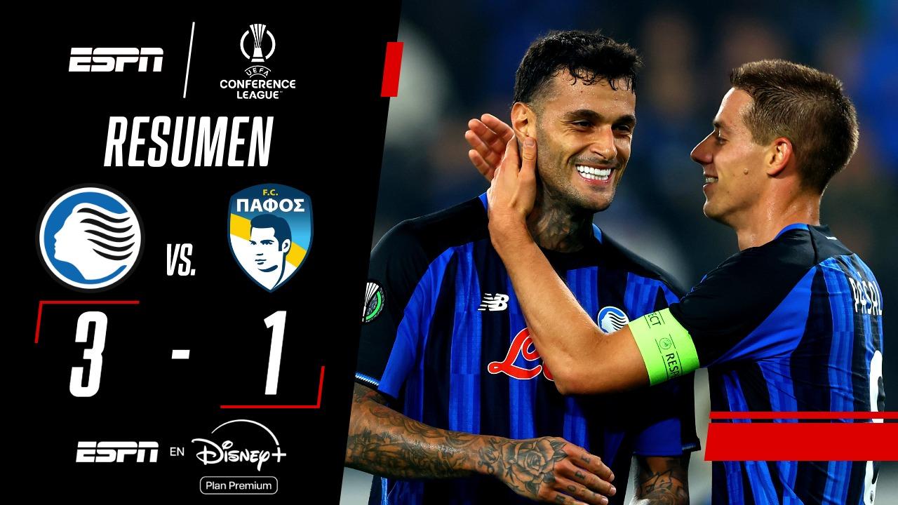 Atalanta venció al Pafos por la Conference League