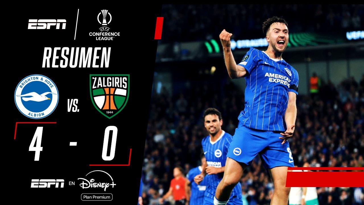 Brighton aplastó a Zalgiris en la Conference League