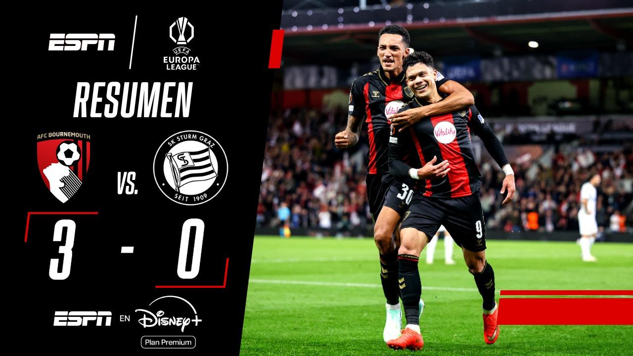 Bournemouth goleó a Sturm Graz en la Europa League