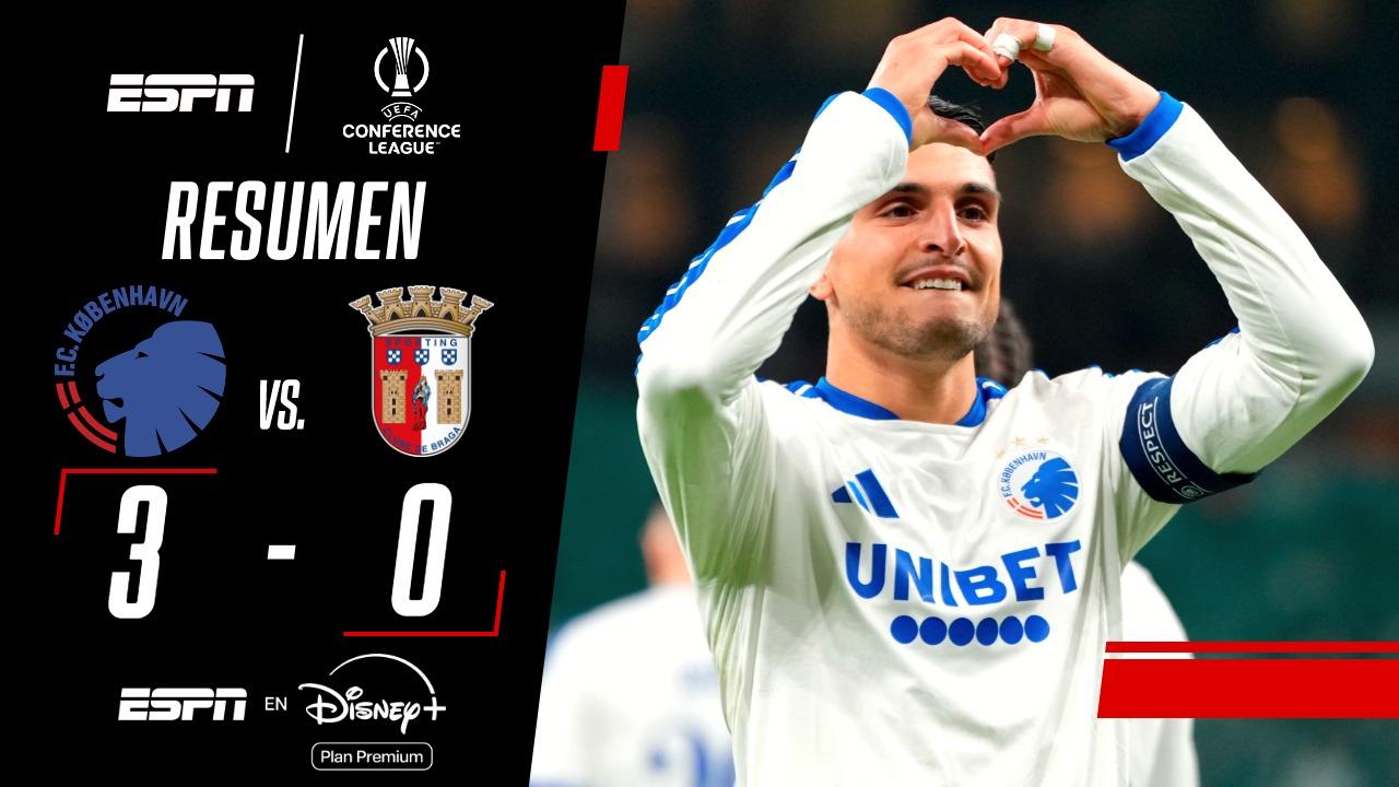 Copenhague aplastó al Braga en el debut en la UEFA Conference League