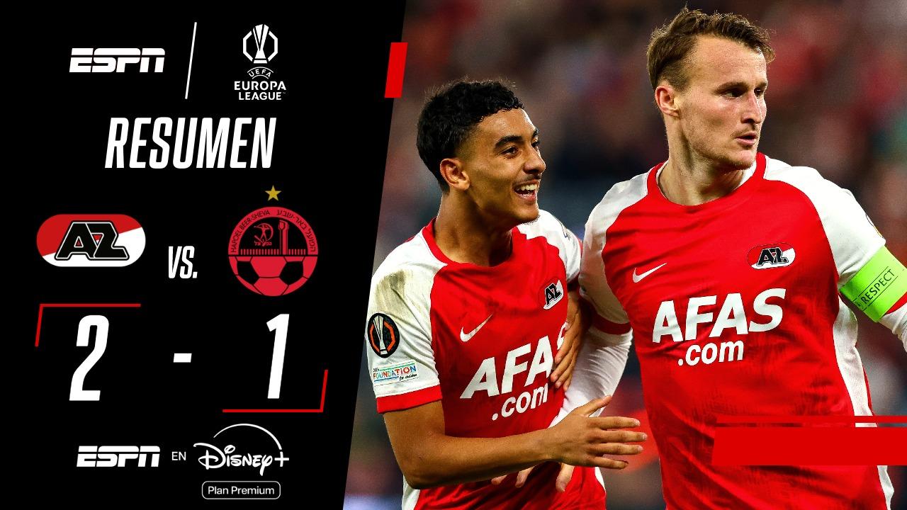 AZ venció 2-1 al Hapoel Be'er Sheva y sumó su primera victoria