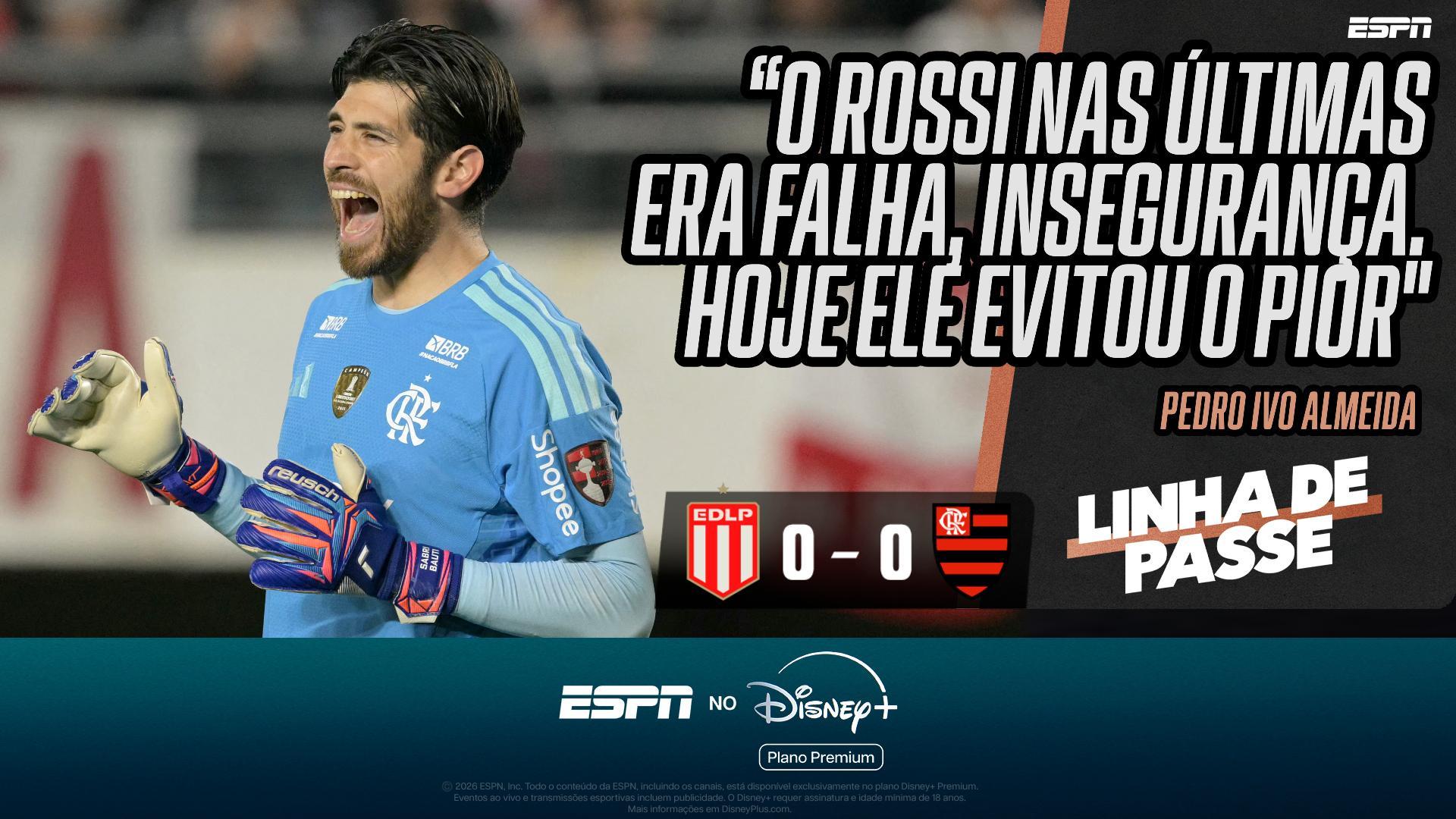 Pedro Ivo elogia 'redenção' de Rossi após empate do Flamengo contra o Estudiantes: 'Evitou o pior'