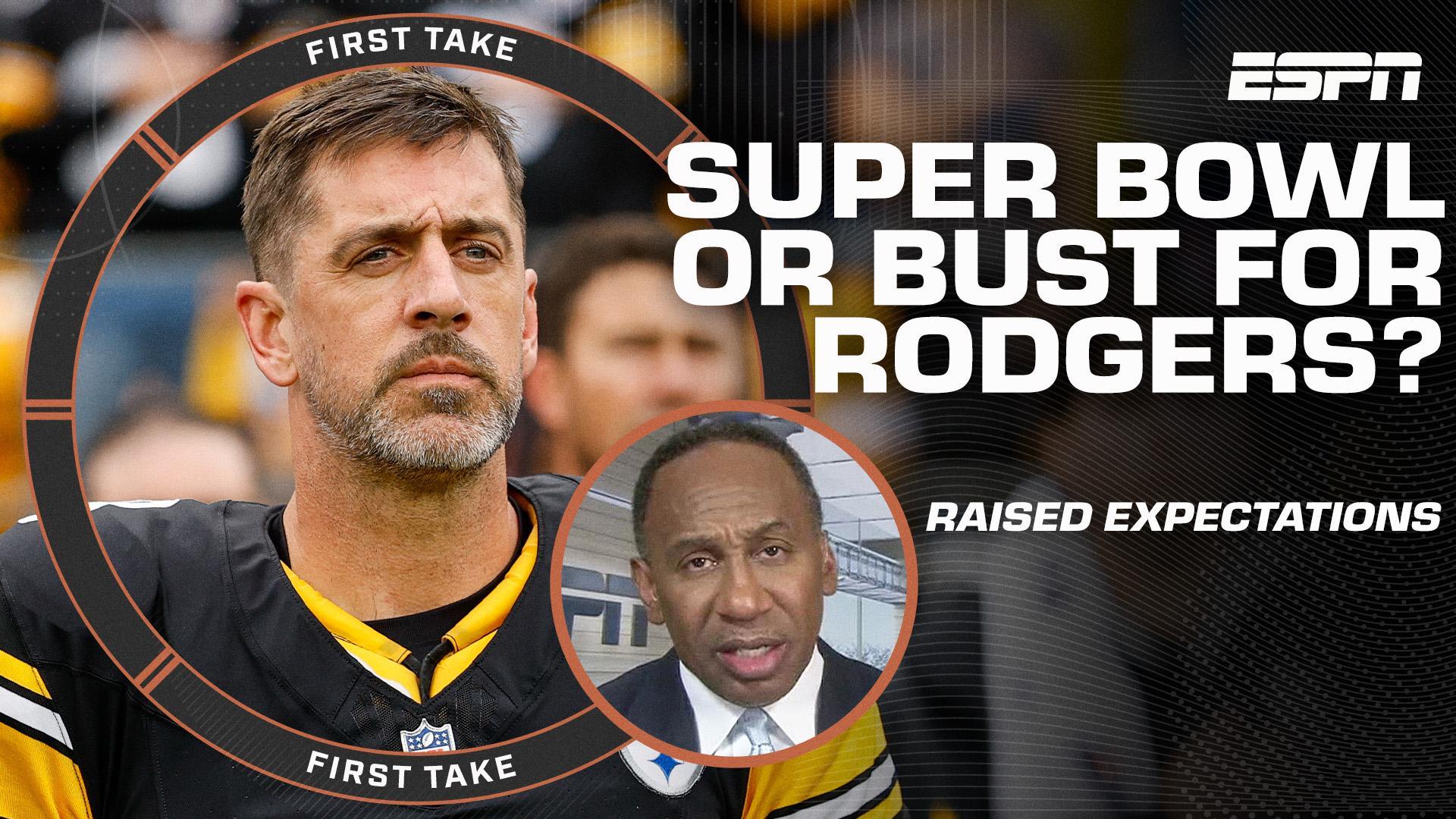 Stephen A. isn't buying that Aaron Rodgers' play has raised expectations for Steelers