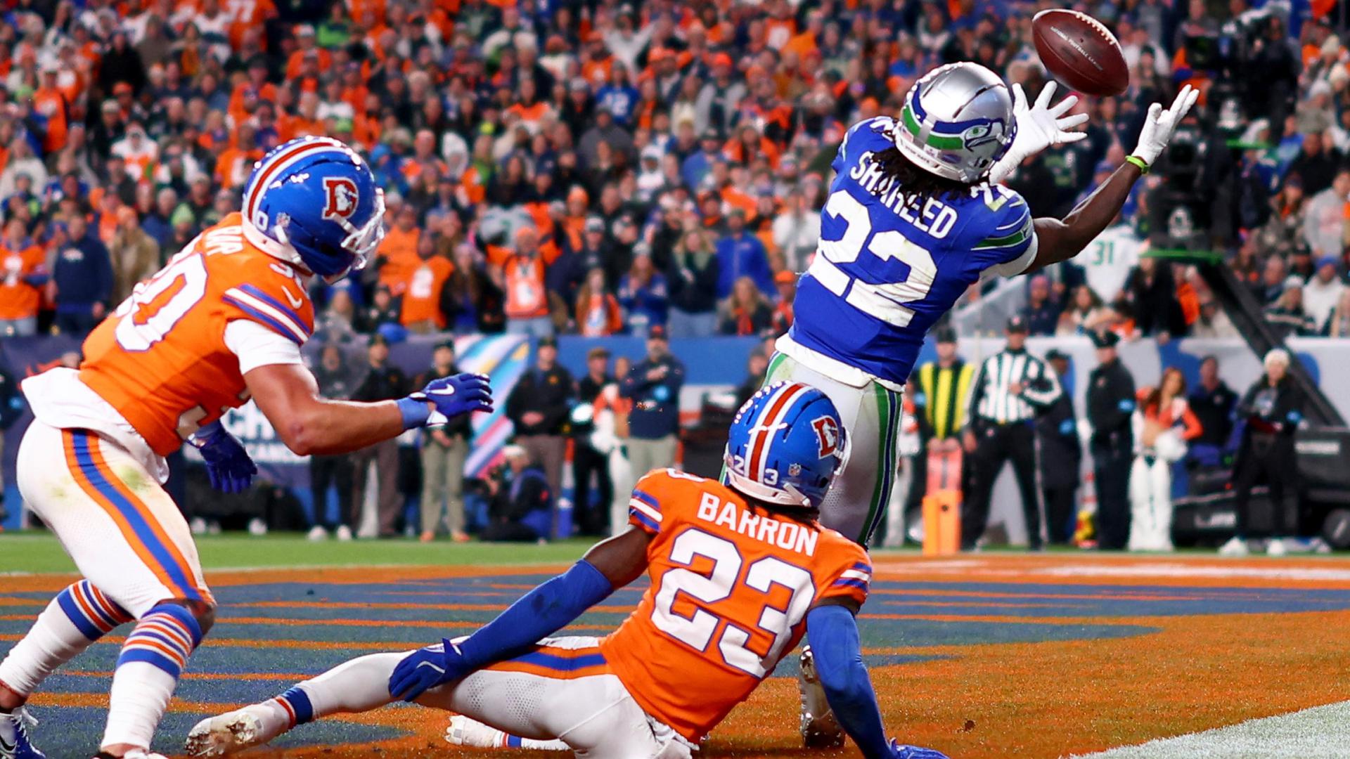 Broncos beat the Seahawks 17-14 in OT on Ja'Quan McMillian's pick, Wil Lutz's 53-yarder