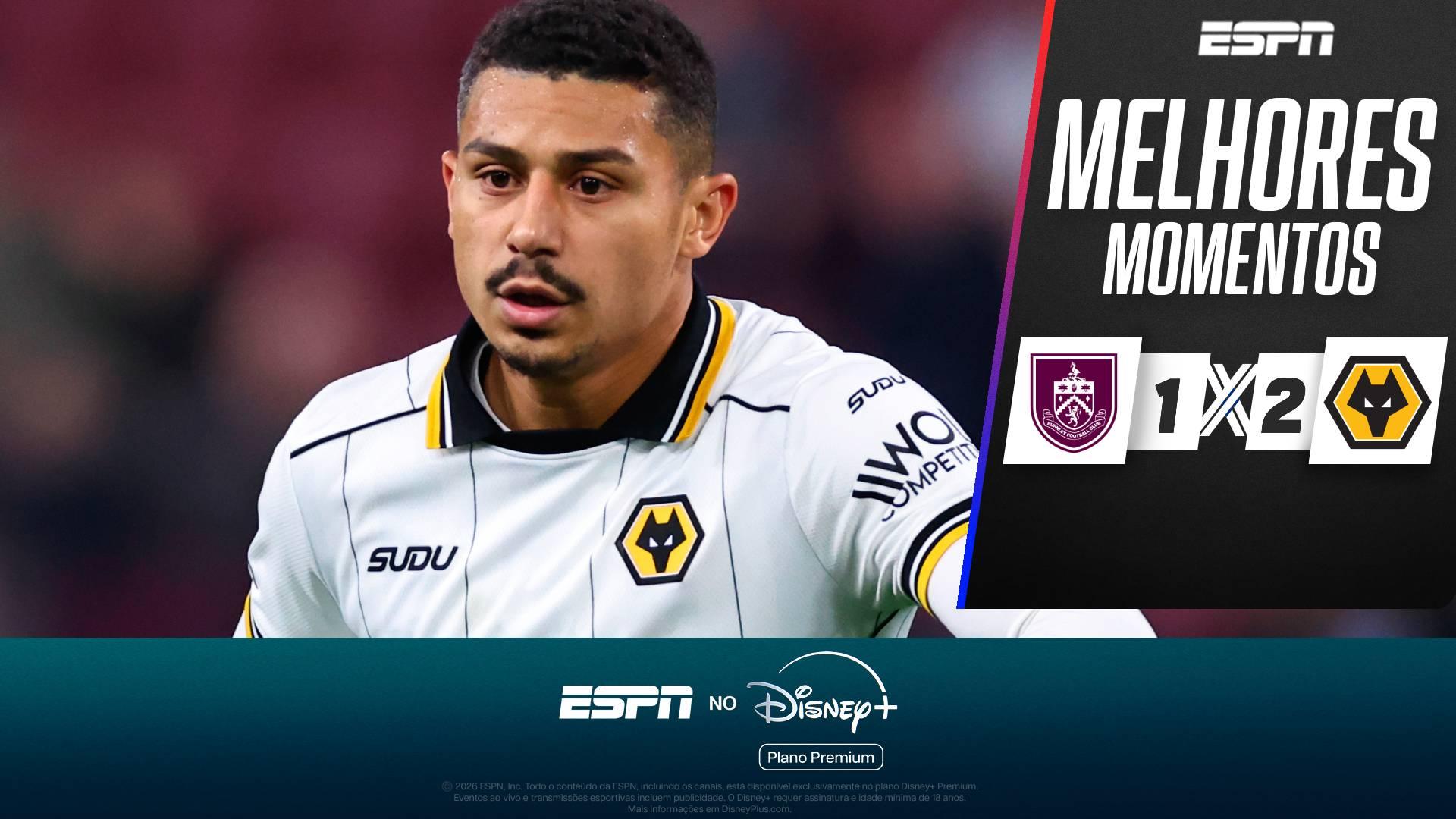 Vardy marca, mas Wolverhampton vira contra o Burnley e quebra tabu de 16 anos na Inglaterra; VEJA