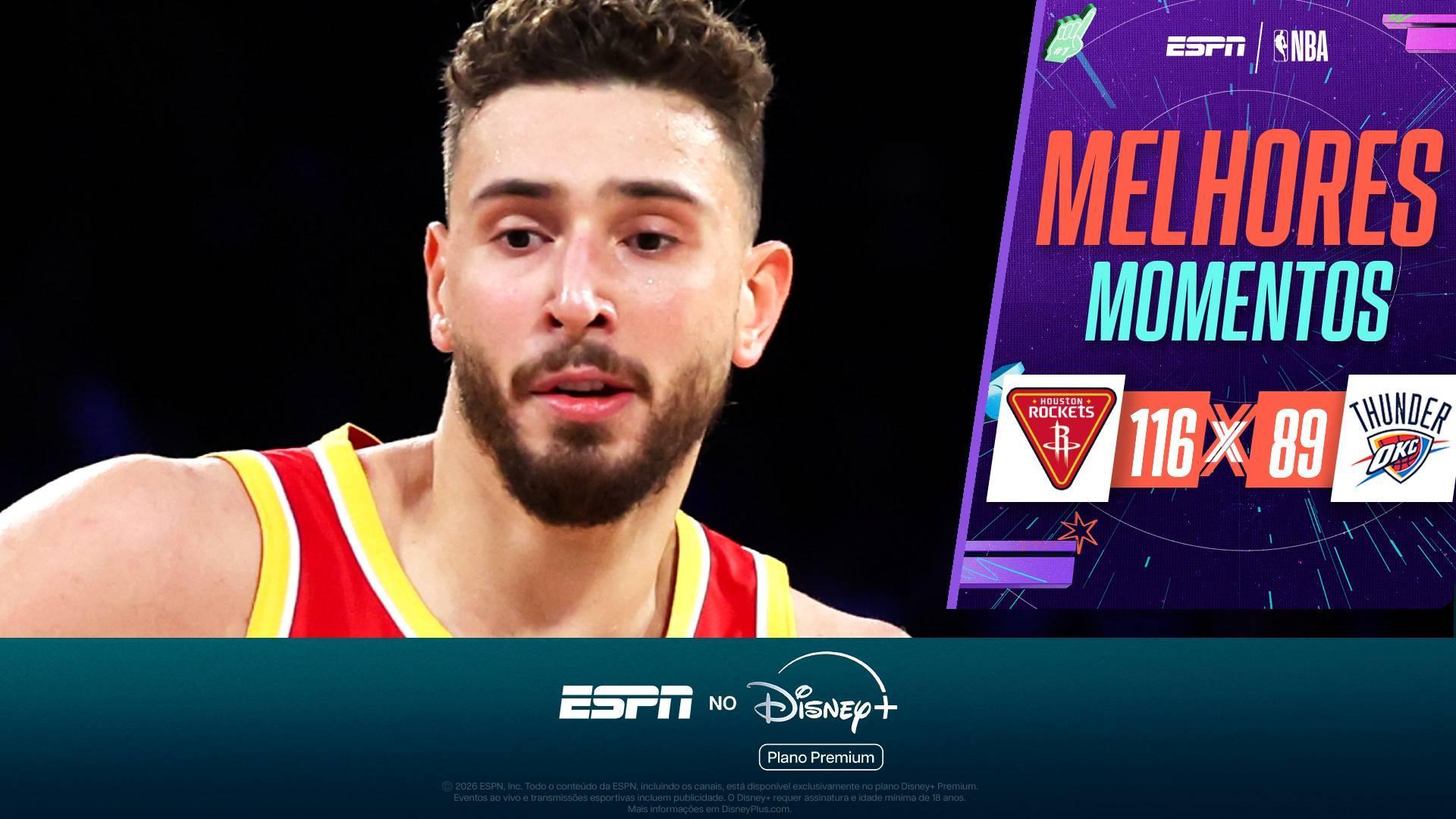 Sengun brilha, e Rockets atropelam o Thunder na pré-temporada da NBA