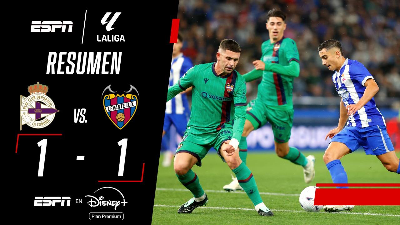 Deportivo La Coruña y Levante repartieron puntos en LaLiga