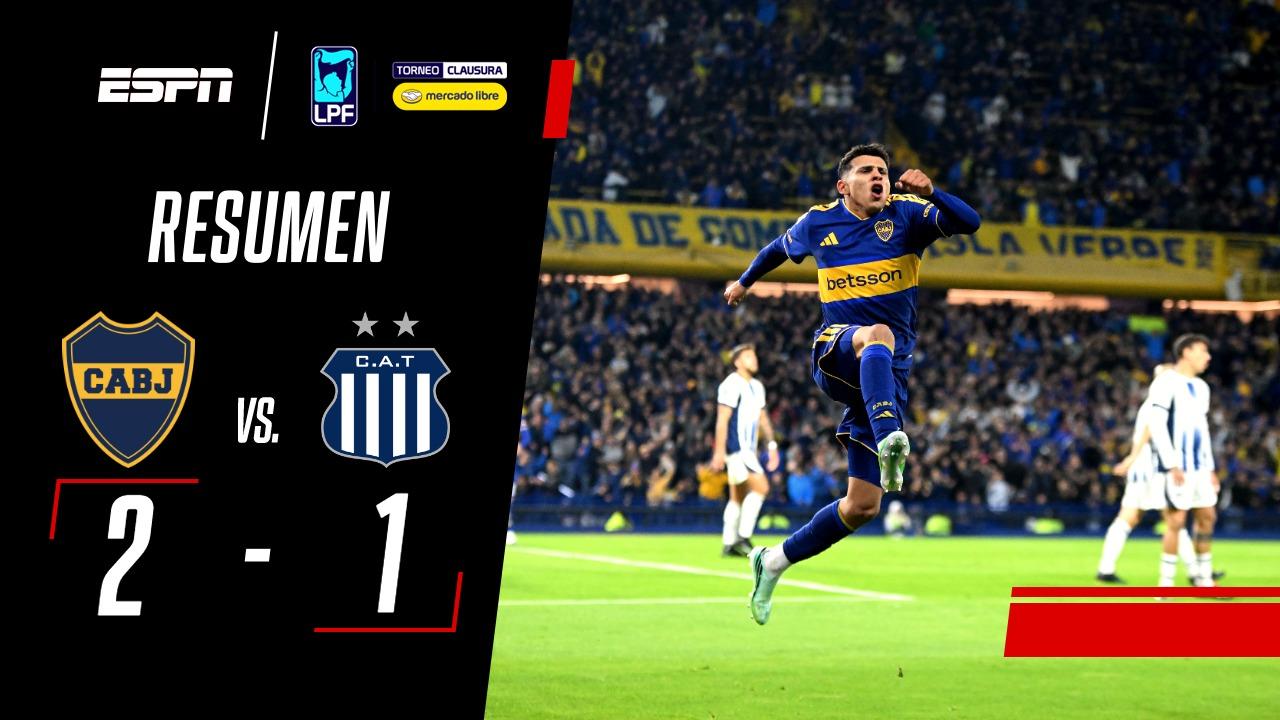 Boca lo dio vuelta y venció a Talleres en La Bombonera