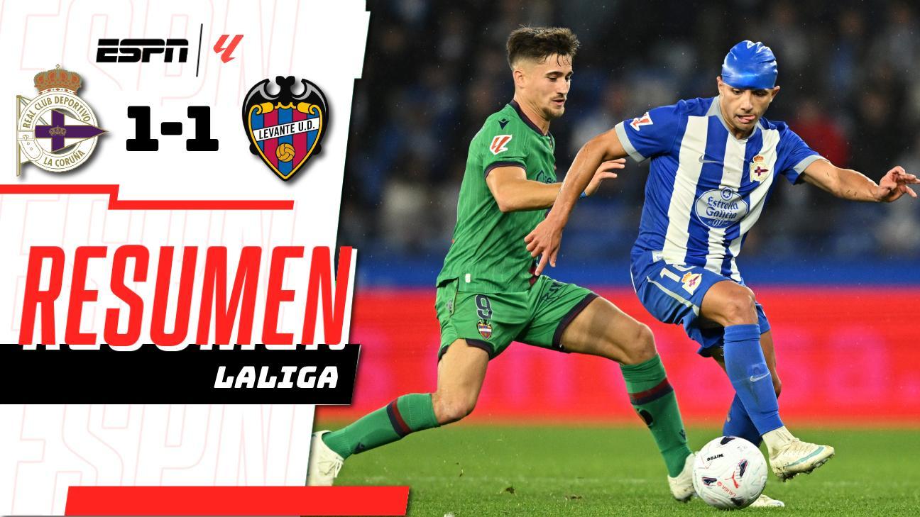 ¡El Deportivo empata 1-1 ante el Levante en casa!