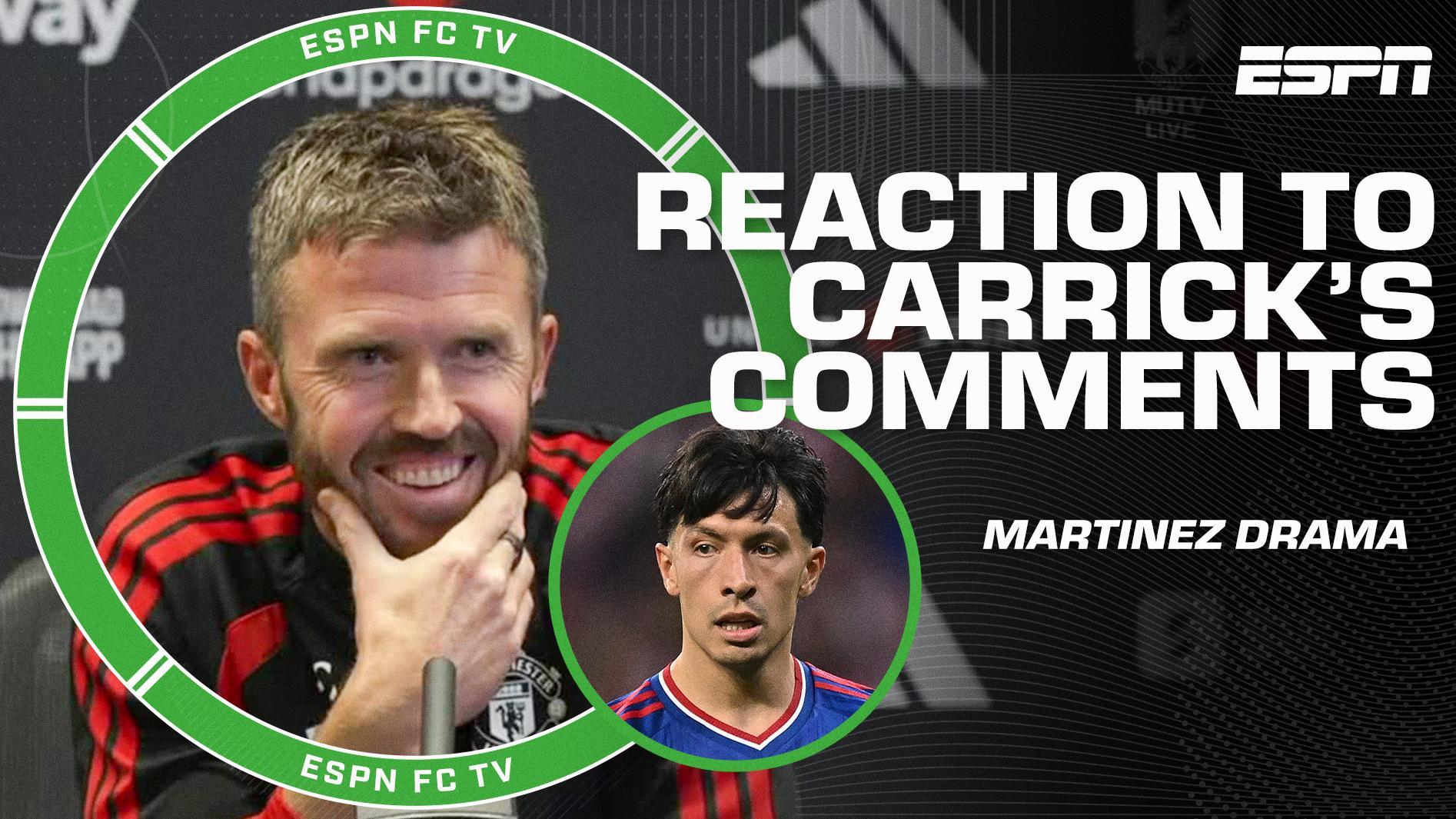 Michael Carrick denies any problems at Man United after Lisandro Martinez's comments | ESPN FC