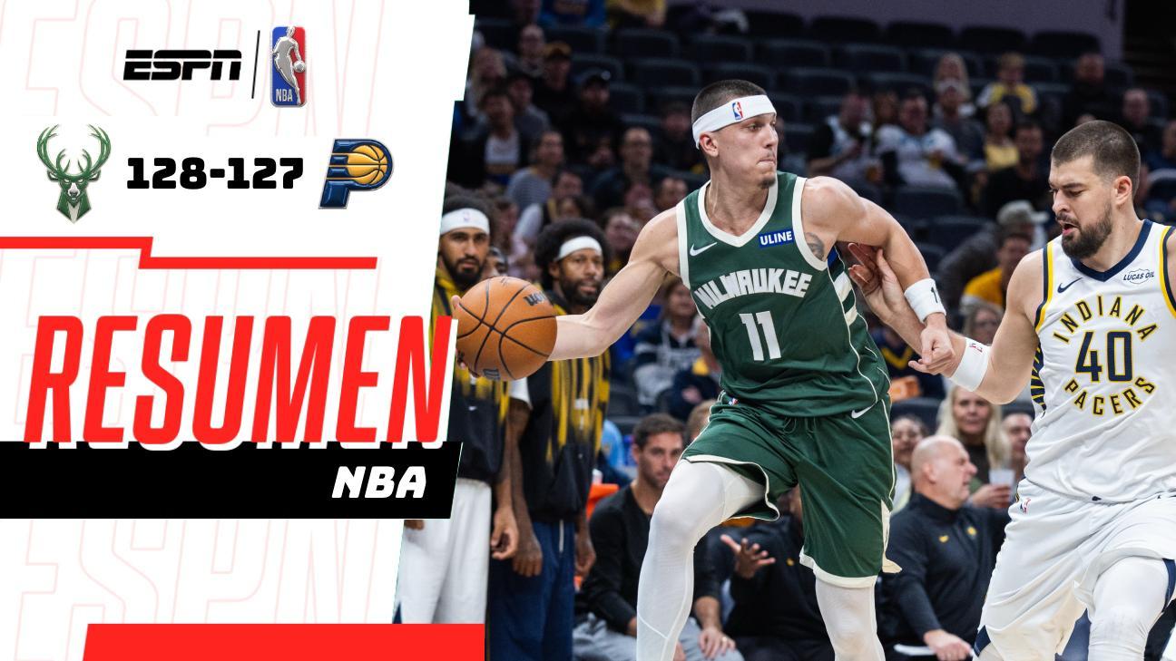 Bucks vencen 128-127 a Pacers en overtime con Tyler Herro como figura