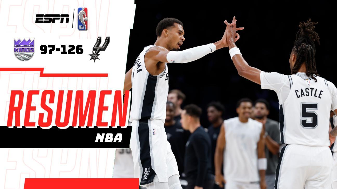 Spurs aplastan 126-97 a Kings con Wemby y Dylan Harper al mando