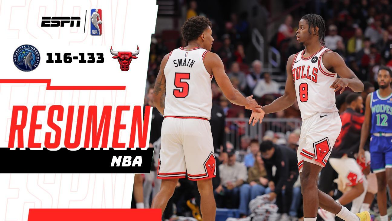 Bulls superan 133-116 a Timberwolves en el cierre de la pretemporada