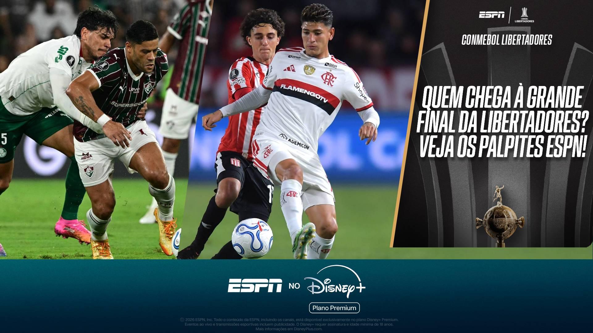 Semifinais Palmeiras x Fluminense, Flamengo x Estudiantes: quem chega à final da Libertadores? Os palpites ESPN para os jogos de volta