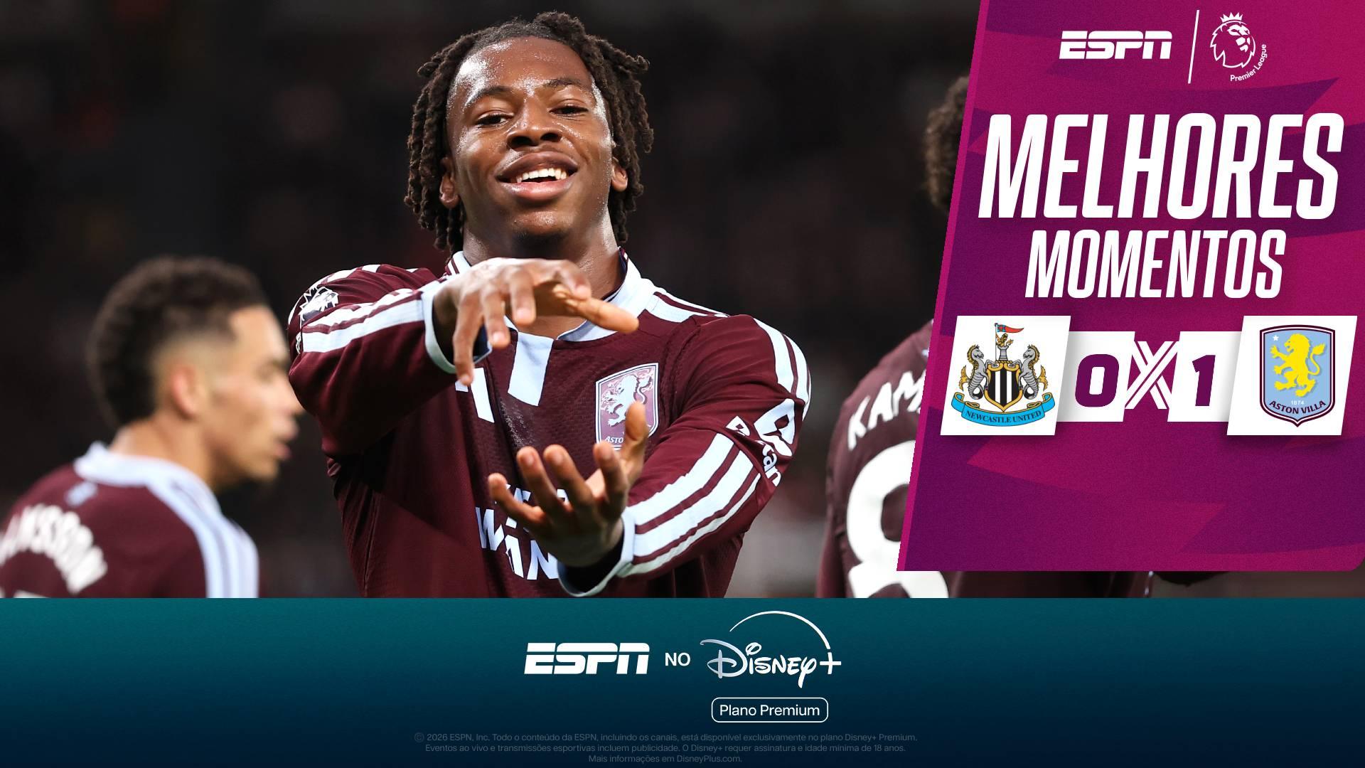 Com assistência de João Gomes, Aston Villa vence o Newcastle fora de casa e se recupera na Premier League