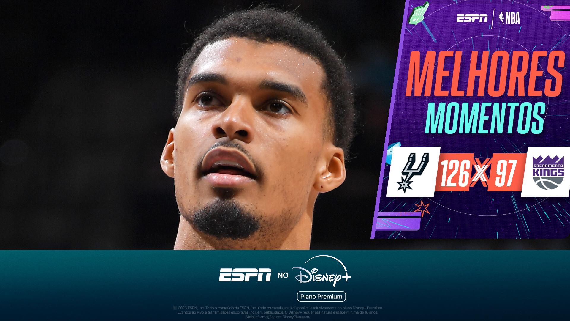 Wembanyama 'amassa', Spurs dominam Kings e vencem por 126 a 97 na pré-temporada da NBA; VEJA como foi