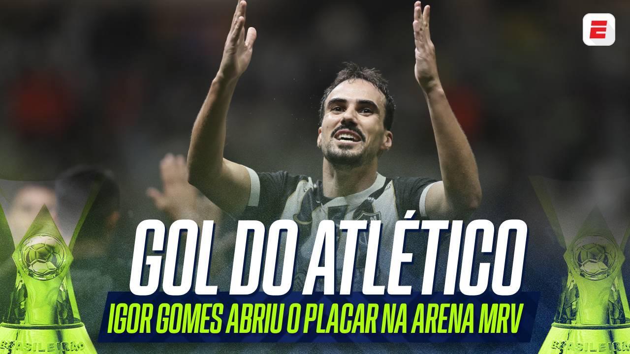 Gol do Atlético-MG! Igor Gomes encheu o pé e garantiu a vitória do Galo contra o Coritiba na Arena MRV