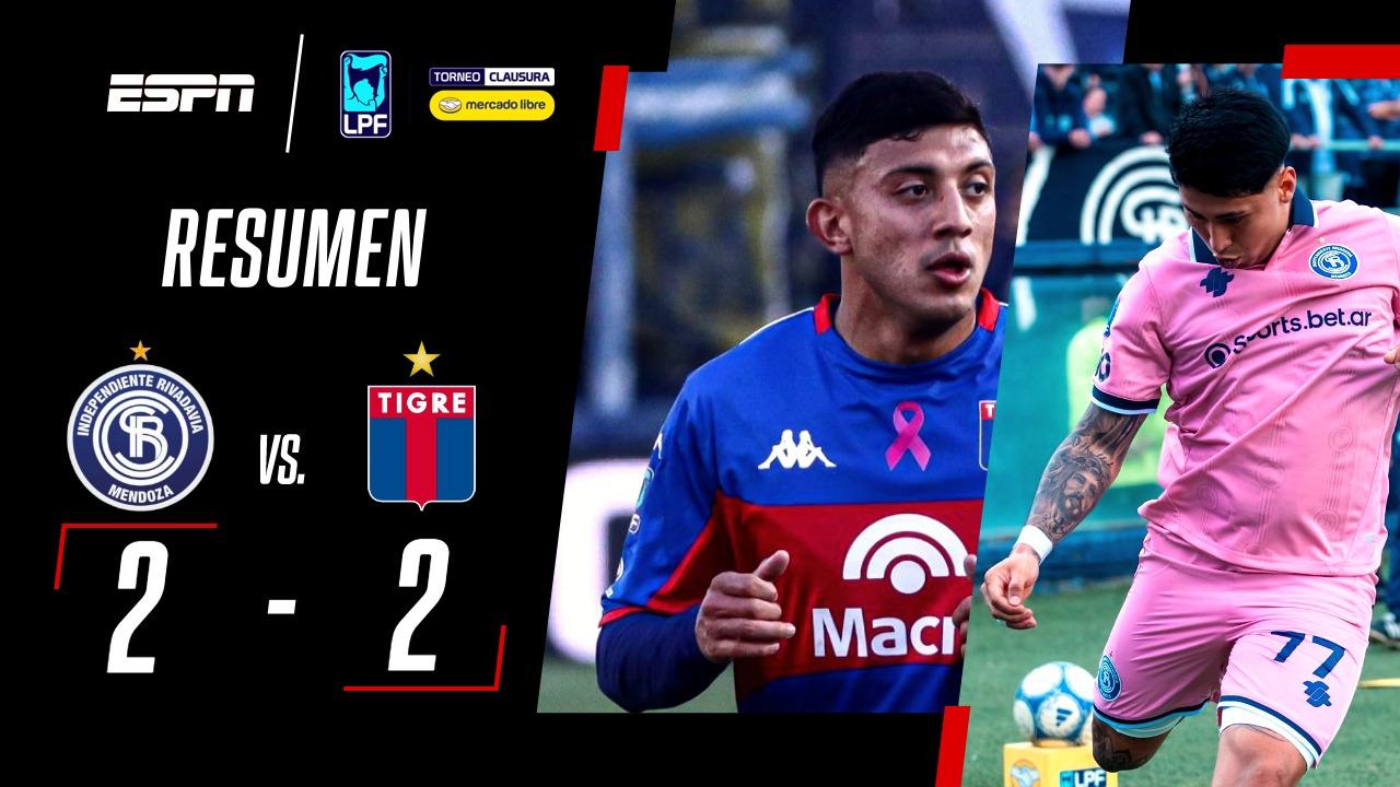 Tigre rescató un empate agónico ante Independiente Rivadavia