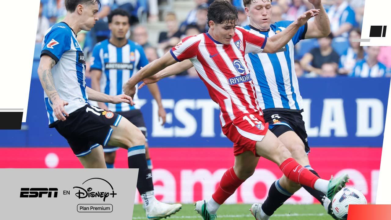 Julián Álvarez fue clave para el Atlético Madrid y estuvo muy cerca del gol