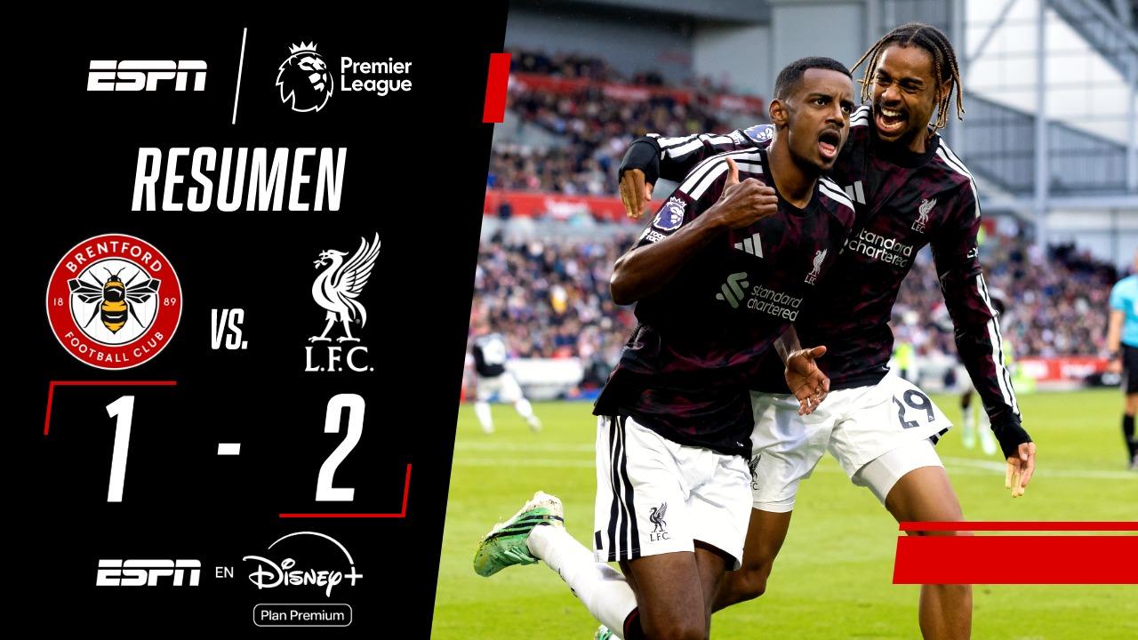 Remontada de Liverpool ante un Brentford que terminó con 9