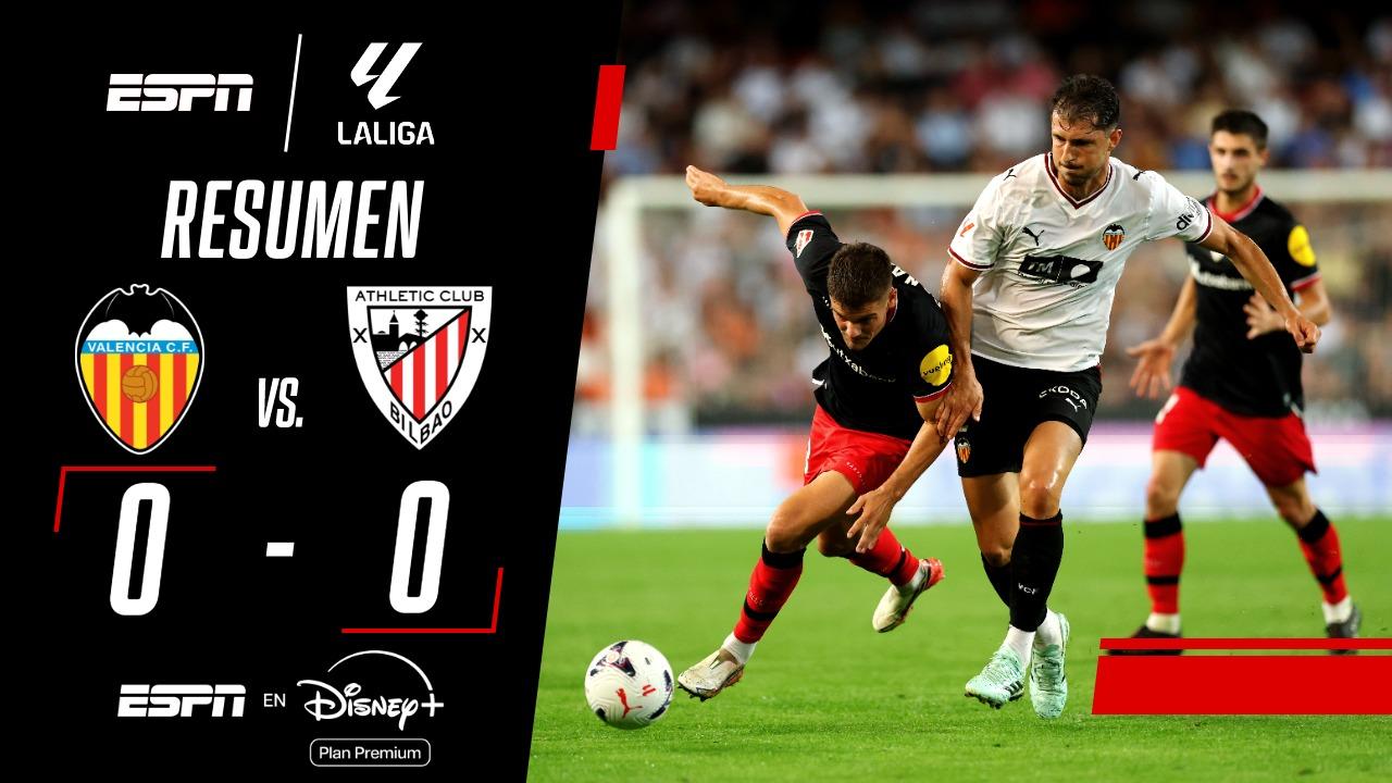 Valencia y Athletic Bilbao protagonizaron un atractivo empate en Mestalla