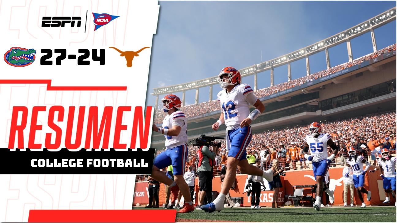 Florida tumba al No. 7 Texas con Tramell Jones Jr. como estrella en su primera titularidad