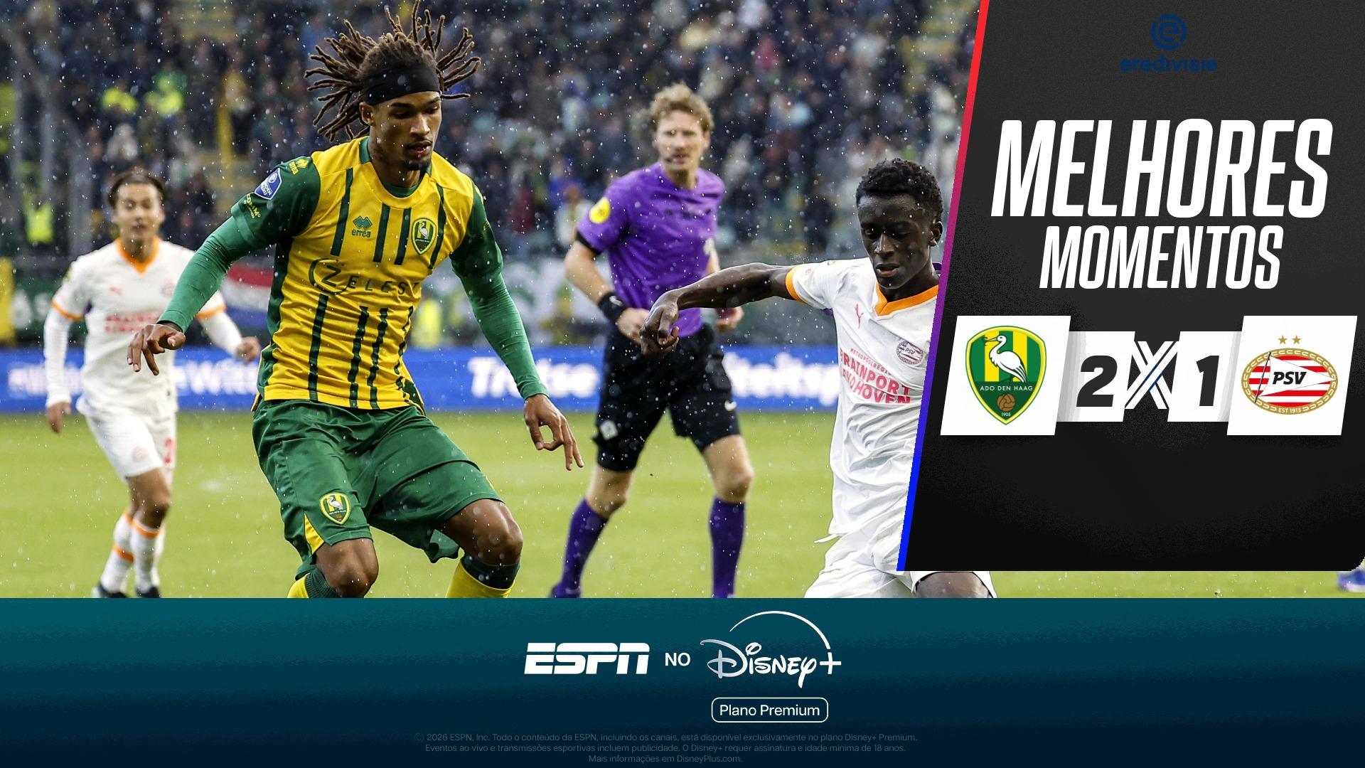 ADO Den Haag 2 x 1 PSV no Campeonato Holandês: VEJA os melhores momentos