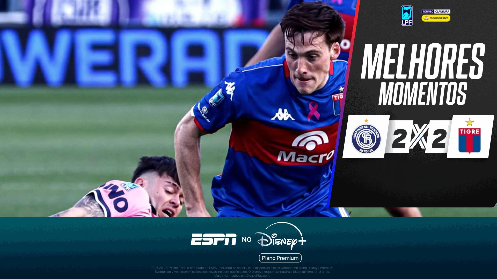 Independiente Rivadavia 2 x 2 Tigre no Campeonato Argentino: VEJA os melhores momentos