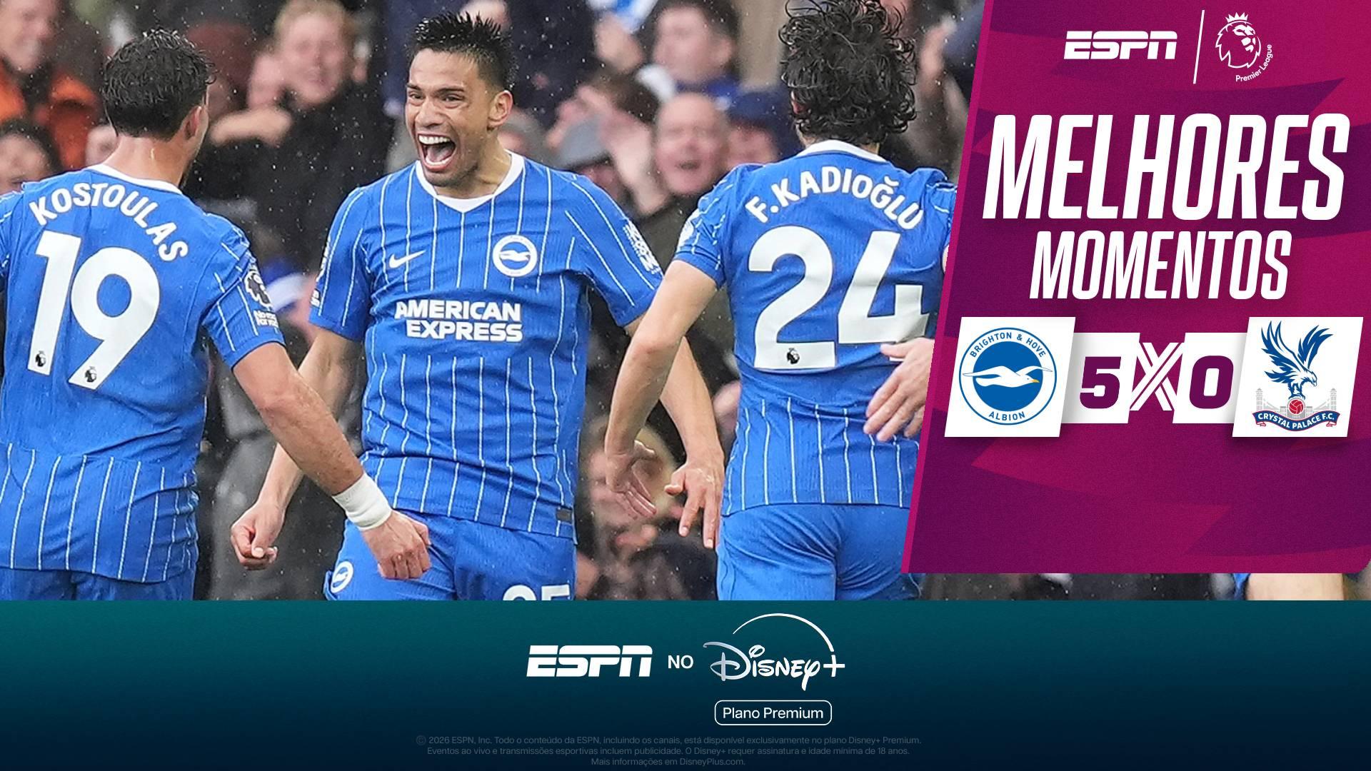 Brighton atropela o Crystal Palace pela Premier League com 'gol que Pelé não fez', contra e mais; melhores momentos
