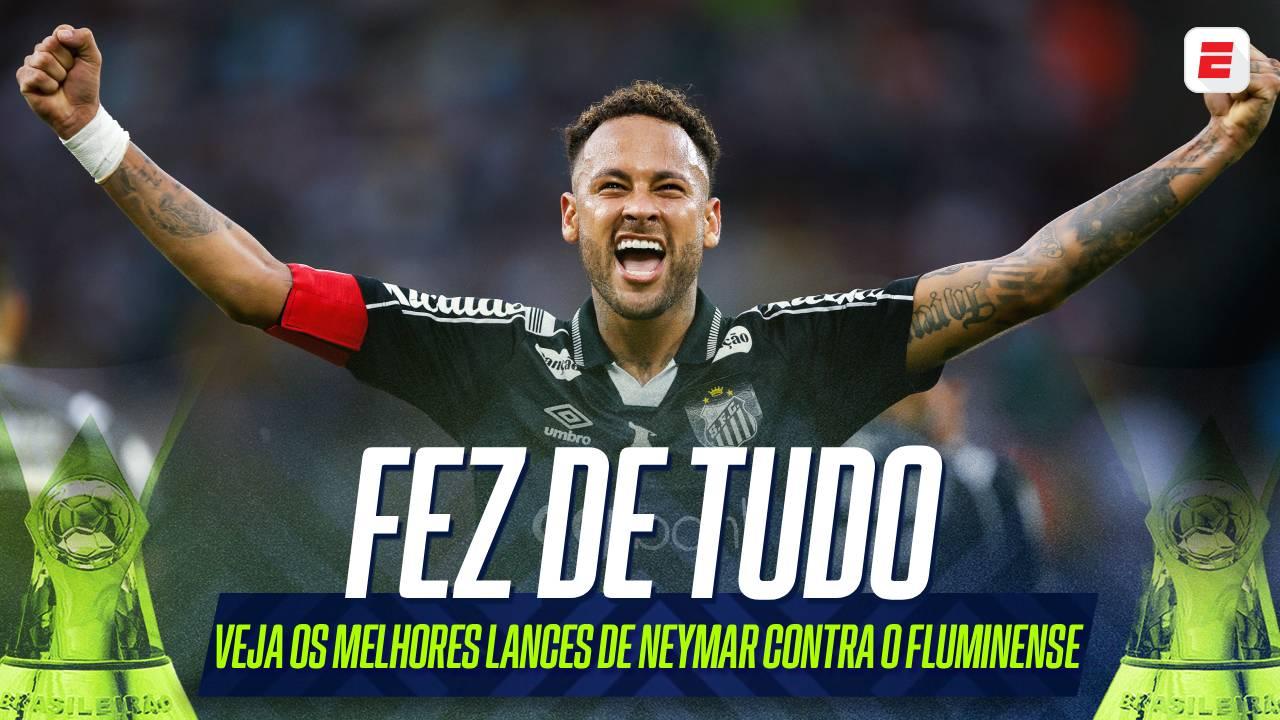 Neymar passa em branco, mas tem ótima atuação contra o Fluminense; VEJA os lances