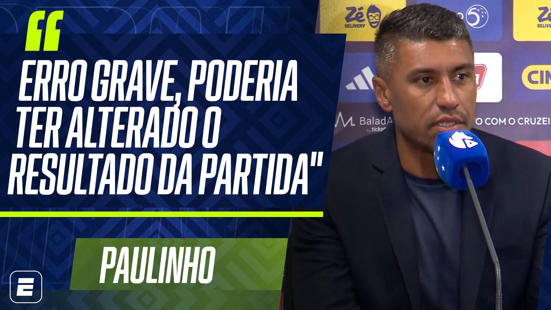 Paulinho critica pênalti marcado contra o Cruzeiro: 'Para que a arbitragem possa fazer uma reflexão'