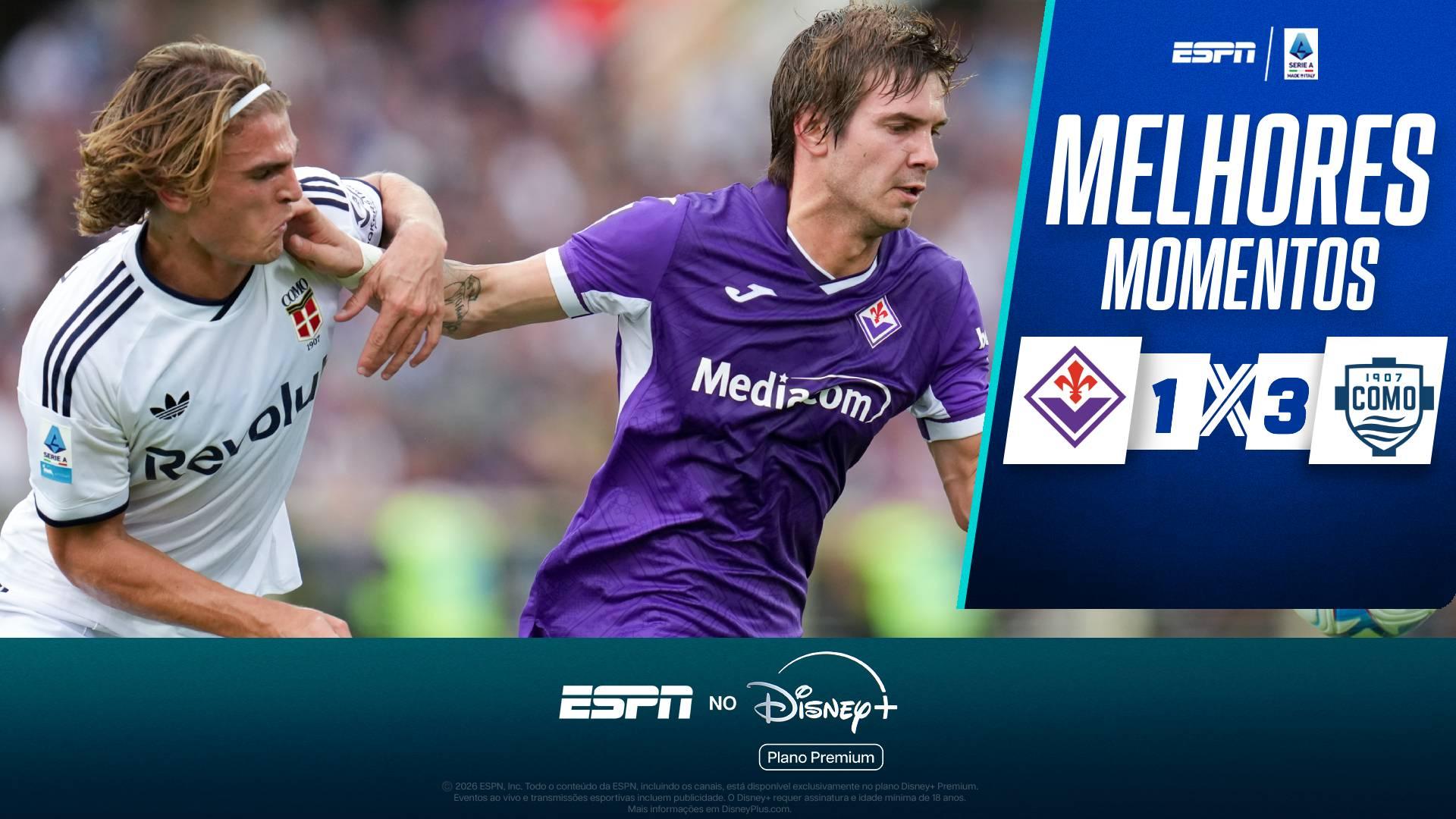 Nico Paz marca e bate Mastantuono no Italiano em disputa de possíveis substitutos de Messi; veja os lances de Fiorentina x Como