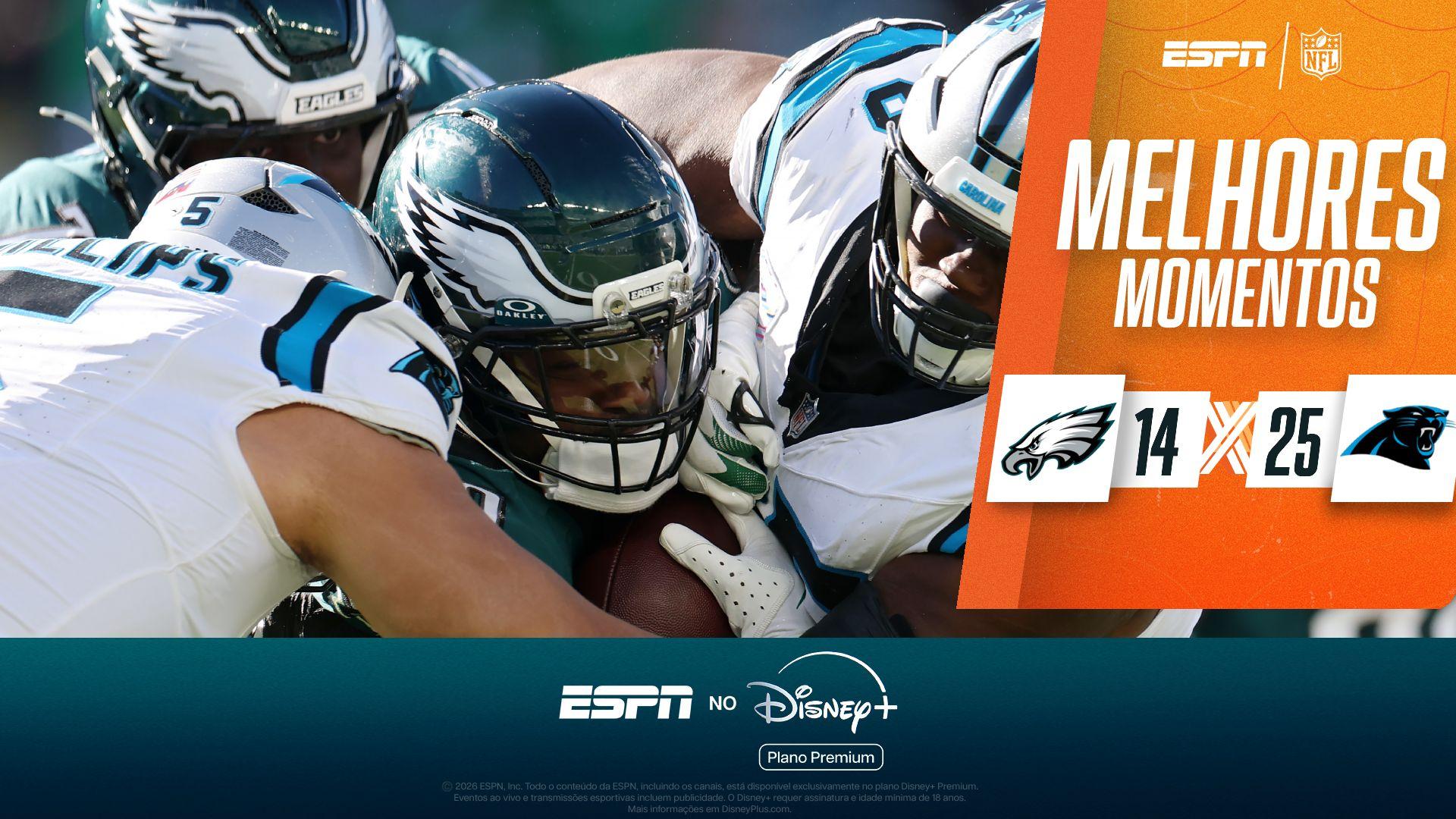Carolina Panthers atropela Philadelphia Eagles com show de Tommy Tremble; VEJA os melhores momentos