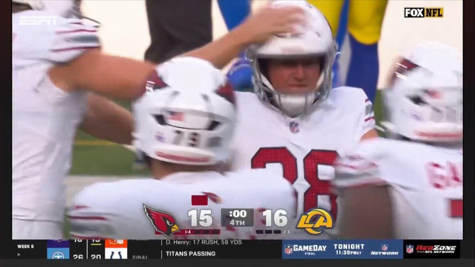 Cardinals vencem! Insano! Ryland converte field goal de 43 jardas no segundo final para ganhar o jogo