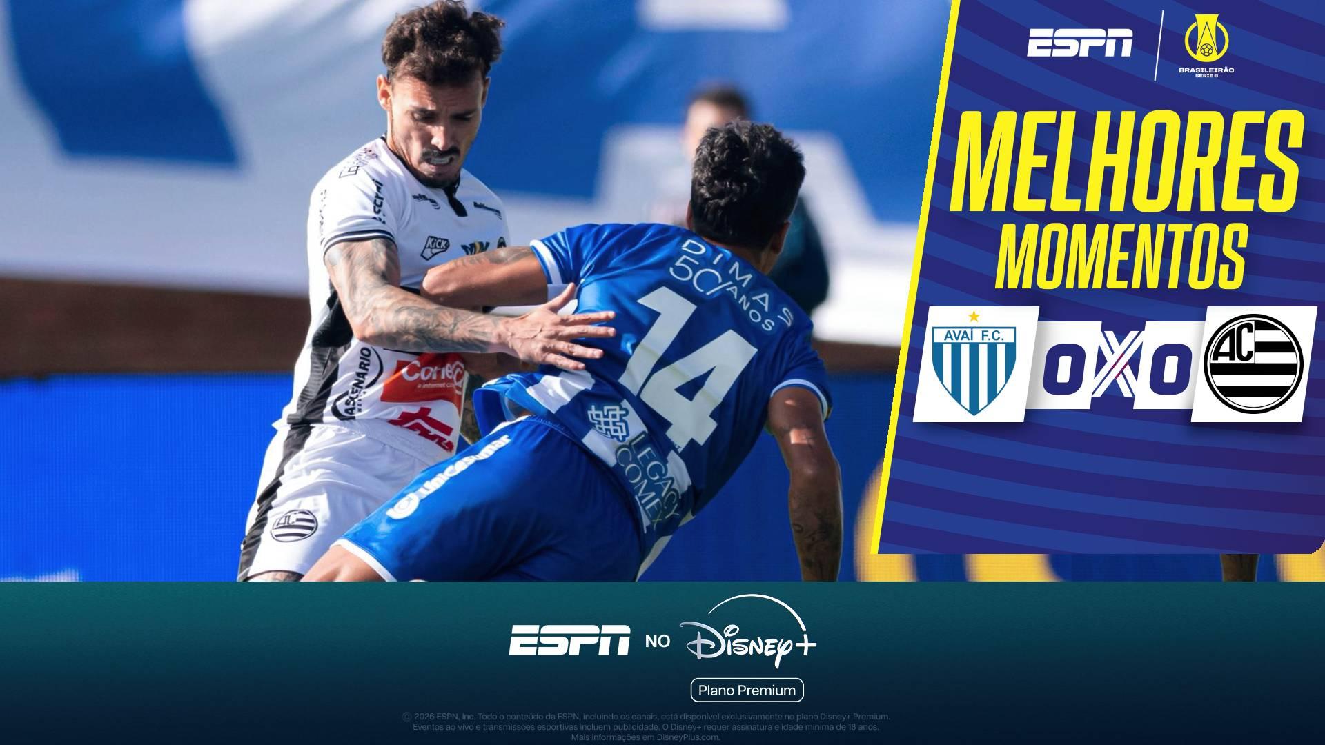 Avaí luta, mas não vence Athletic em casa e segue em apuros na zona de rebaixamento da Série B