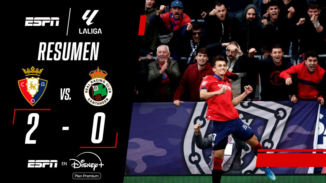 Osasuna se hizo fuerte de local y le ganó a Racing Santander