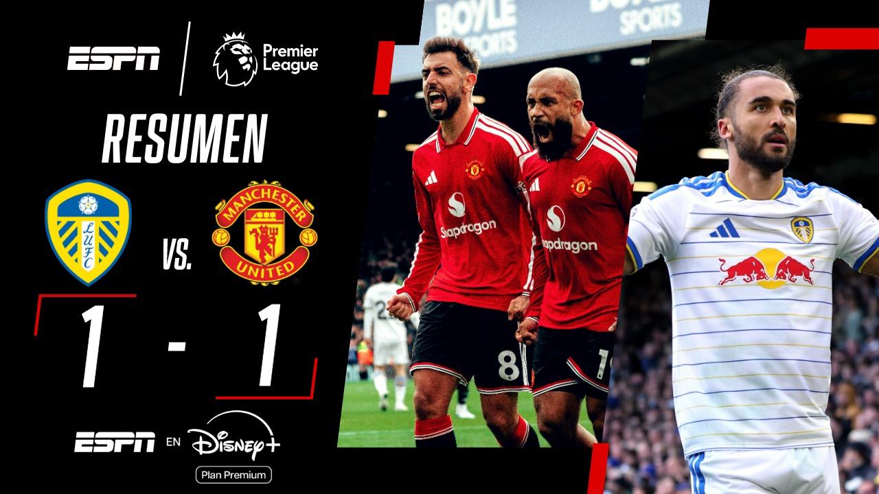 Leeds y Manchester United repartieron puntos en la Premier League