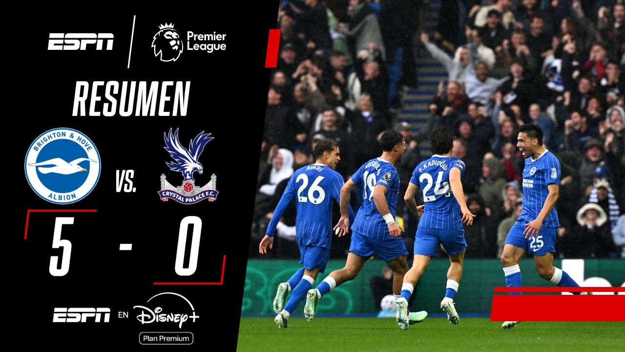 Diego Gómez metió uno de los goles del año y Brighton aplastó al Crystal Palace