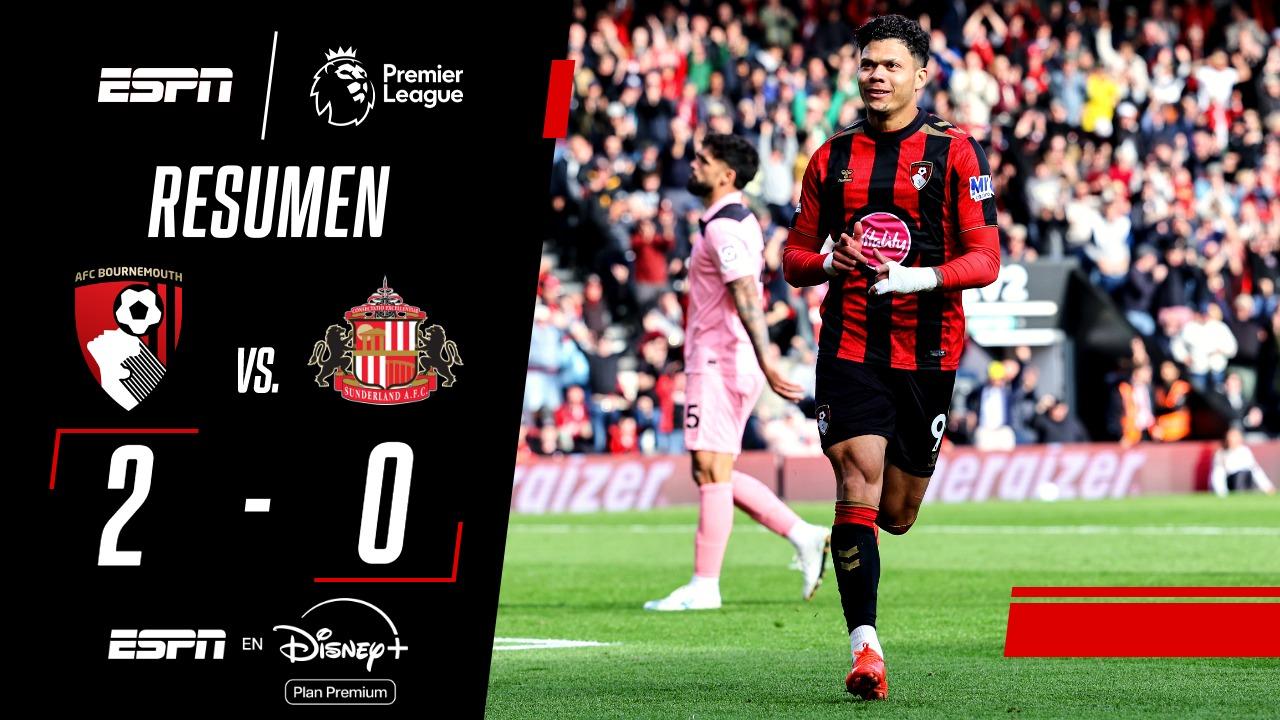 Bournemouth venció al Sunderland en un partido clave por la zona baja