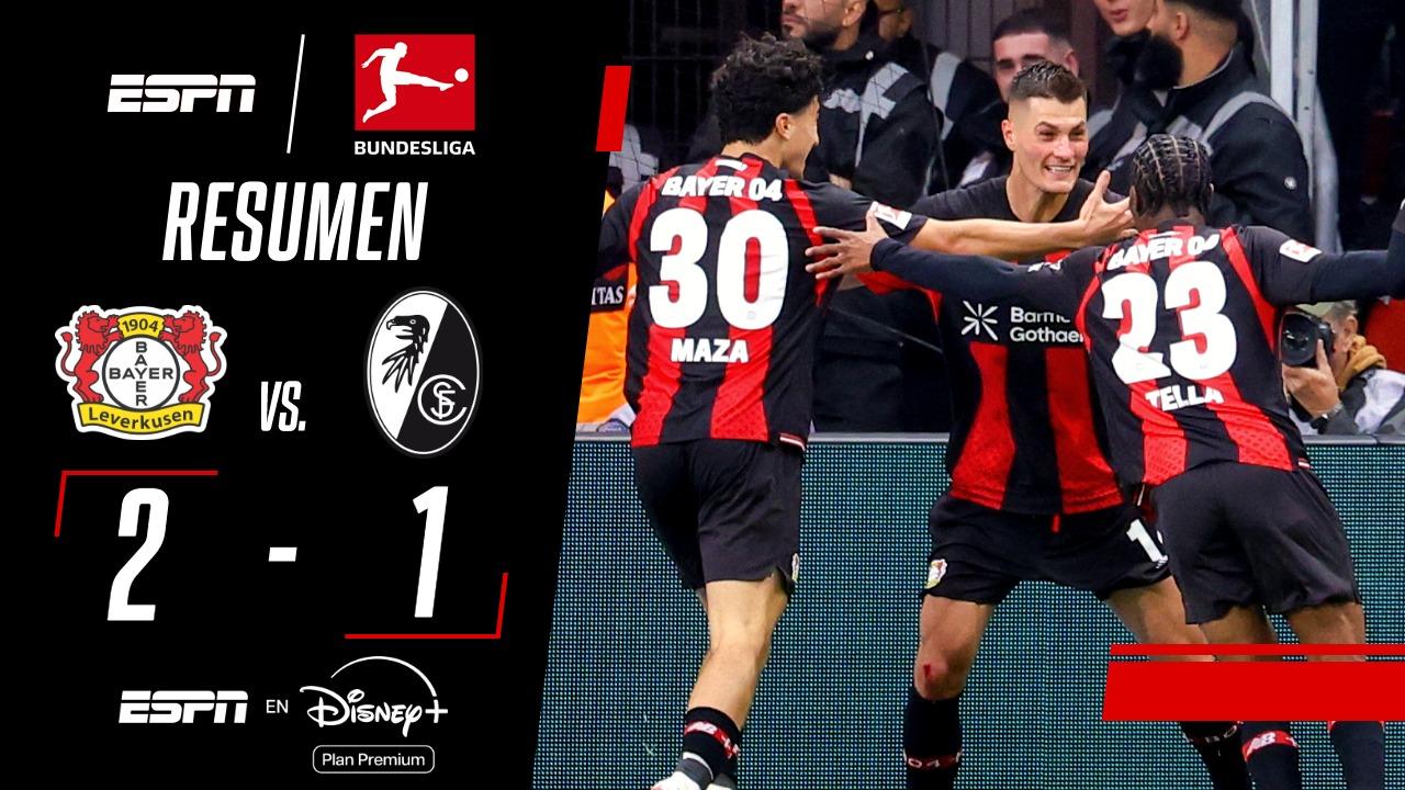 ¡Con Patrik Schick como héroe, Bayer Leverkusen lo dio vuelta y festejó ante Friburgo!